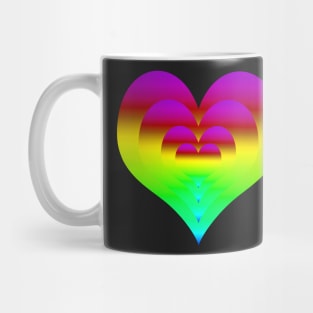 Rainbow Gradient Nested Hearts color pallet 4 Mug